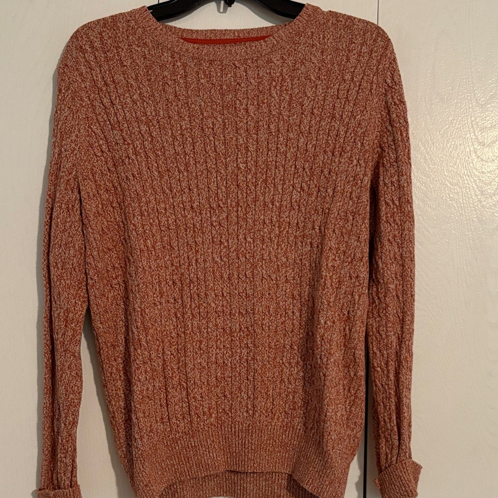 Kim Rogers Textured Knit Sweater in Orange